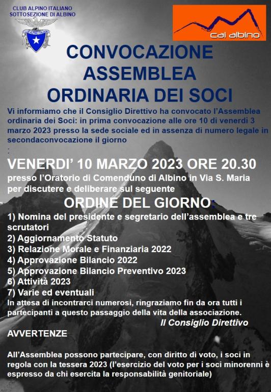 Assemblea Ordinaria Soci 10/03/2023