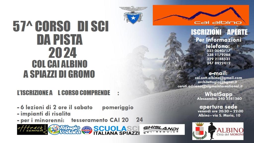 locandina corso sci 2024