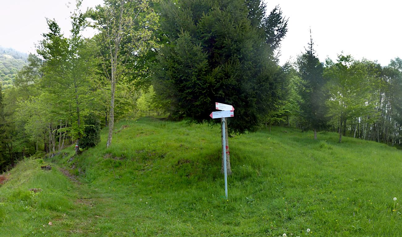 A un bivio presso la Stalla Aral, il 519C si stacca a dx del 519A.