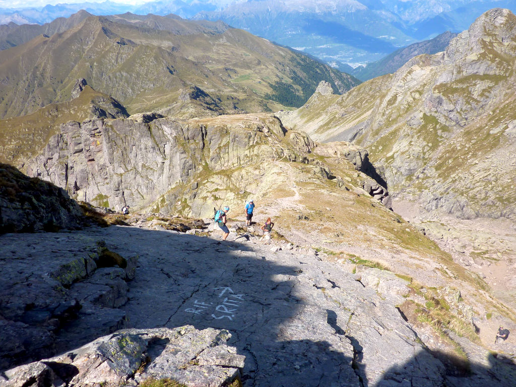 Sulle placche finali. Vista verso settentrione.