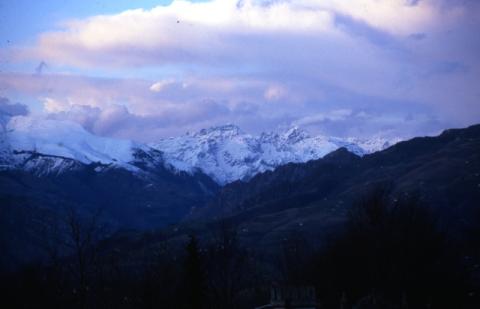 Vista sulle Orobie da santuario d'Altino
