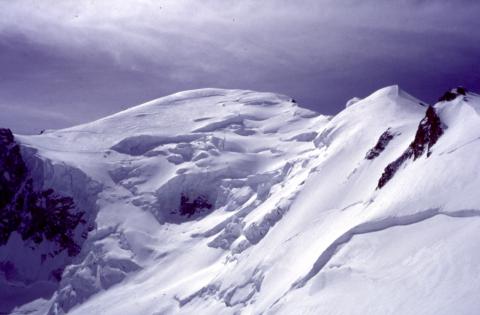 Vista lungo la salita verso l'agognato Monte Bianco