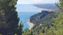 vista di Sirolo e della costa Adriatica verso Sud