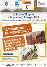 Locandina mostra " Samaritani in montagna"