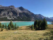 Veduta del lago di San Giacomo, valle di Fraele