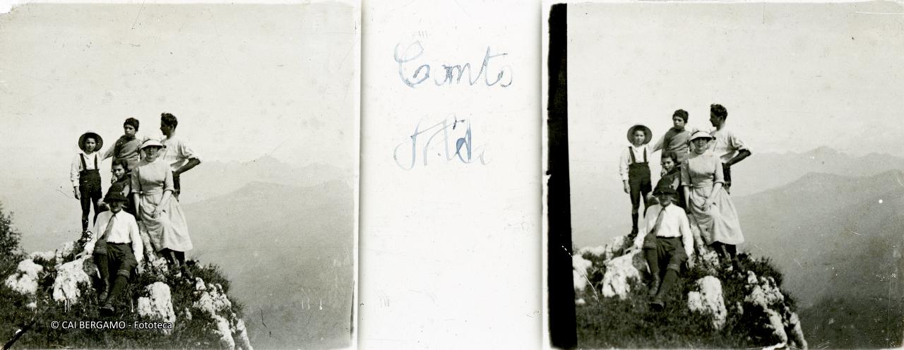 Foto ricordo sul Canto Alto (8 dicembre 1922)