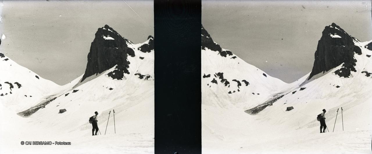 Con gli sci sotto il passo di Valsecca