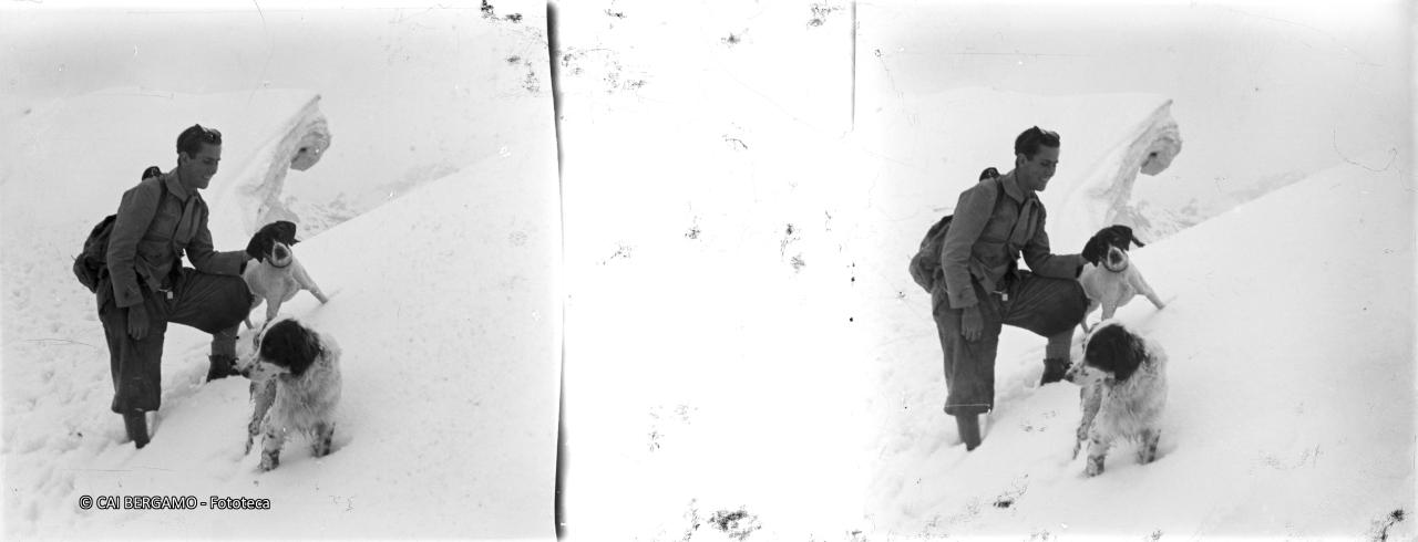 Nella neve del "FOPP" (Fop) a spasso con i cani