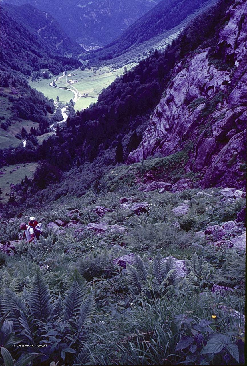 Vista della valle salendo da Erstfeld  verso il rifugio Kröntenhütte