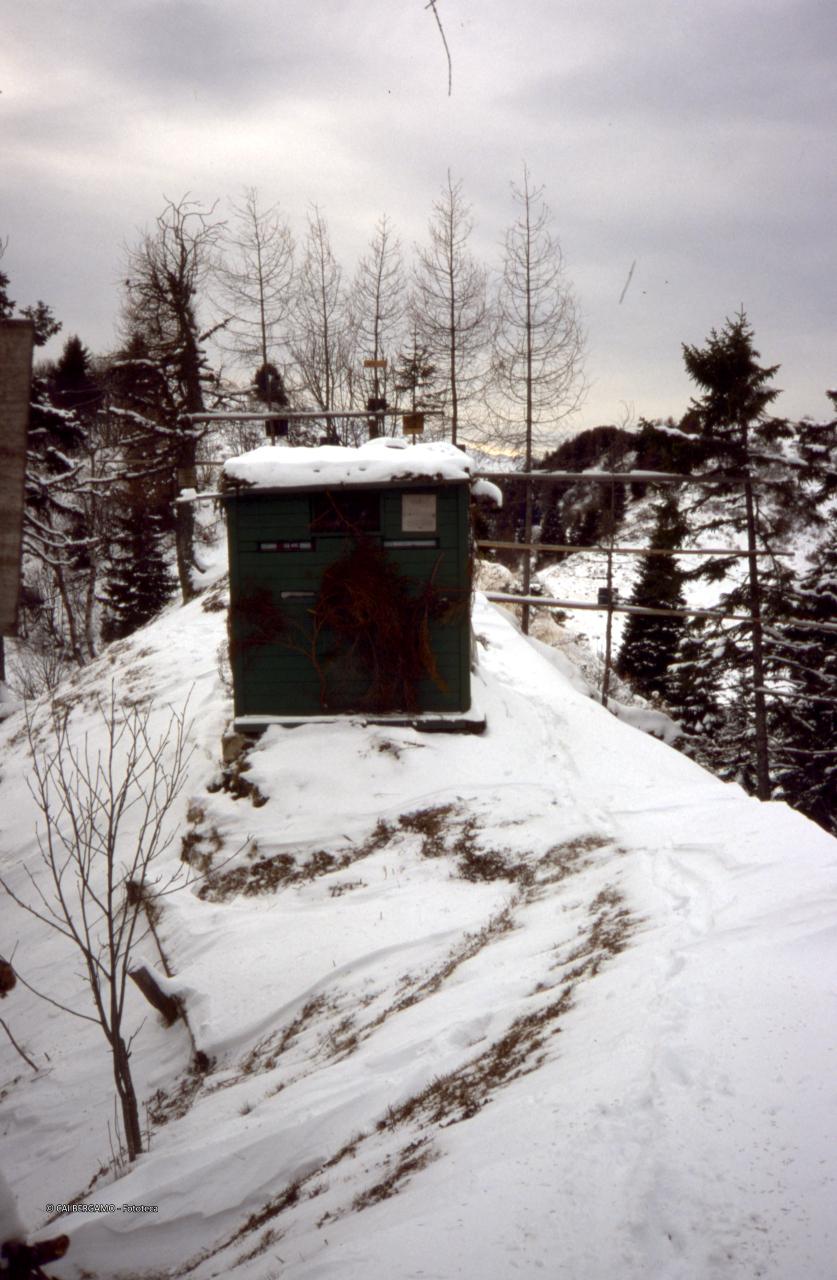 Capanno di caccia al Forcolino innevato