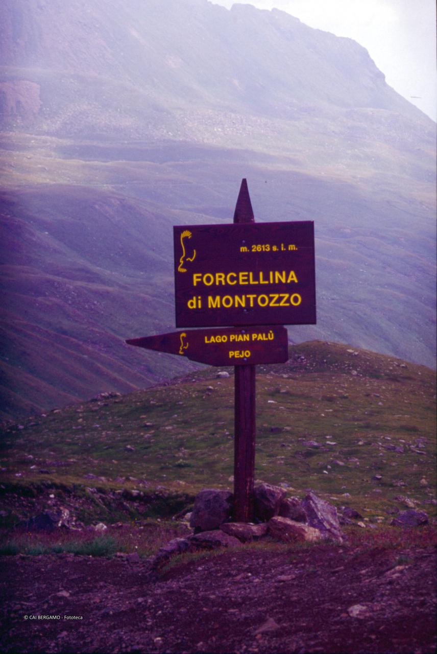 Segnaletica alla Forcellina di Montuzzo
