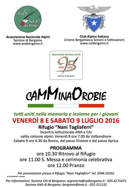 Manifesto della manifestazione ANA e CAI BG
