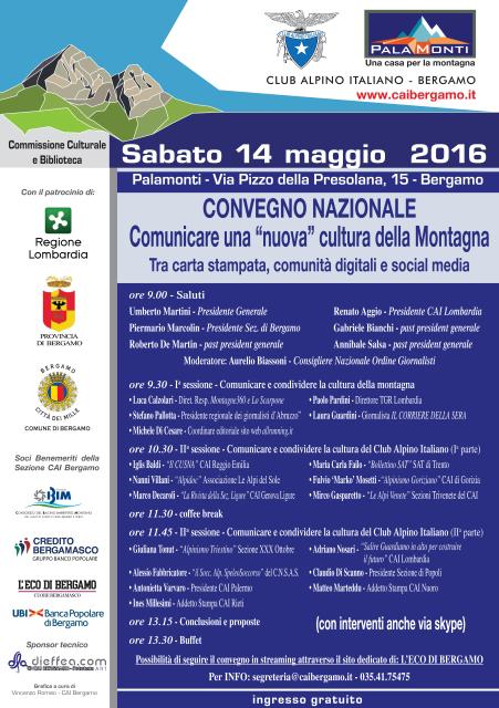 Manifesto del Convegno Nazionale CAI:"Comunicare una "nuova" cultura della Montagna"