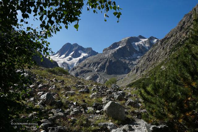 Veduta della cima Les Bains (3.669 m)